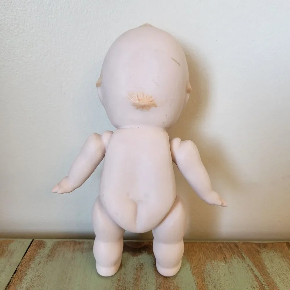 Rare CERAMIC Kewpie Doll • Made in Japan • Jointed Arms & Legs • 7.5